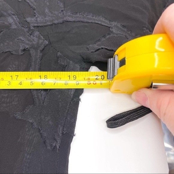 Wilfred Black Sheer Floral Appliqué Lace Babydoll Dress Size XS - Picture 3 of 9